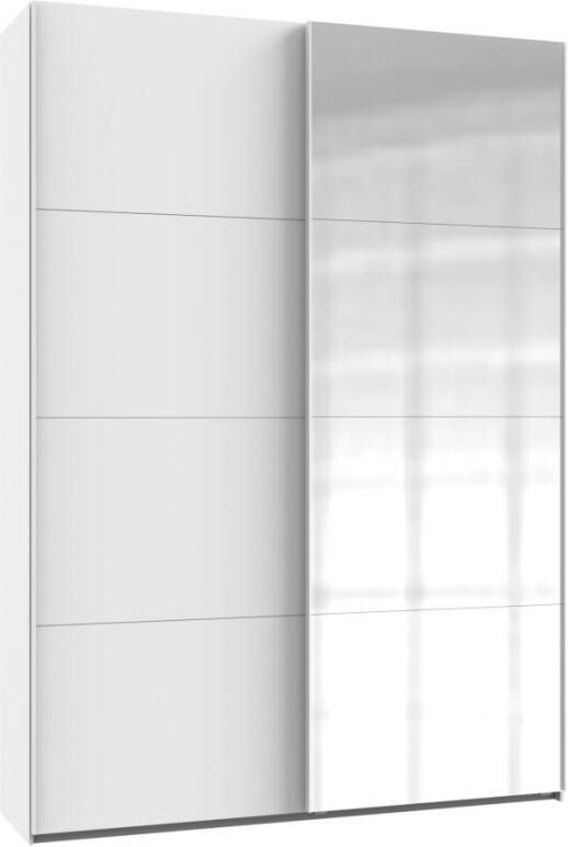 Woonexpress Kledingkast Aalst Hout Wit 135 x 210 x 65 cm (BxHxD) Schuifdeurkast