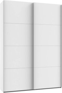 Woonexpress Kledingkast Aalst Hout Wit 135 x 210 x 65 cm (BxHxD) Schuifdeurkast