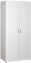Woonexpress Kledingkast Baarlo 80x176x52 cm (BxHxD) Wit Draaideurkast 1 legplank & 1 roede Slaapkamer Garderobekast Opbergkast - Thumbnail 1