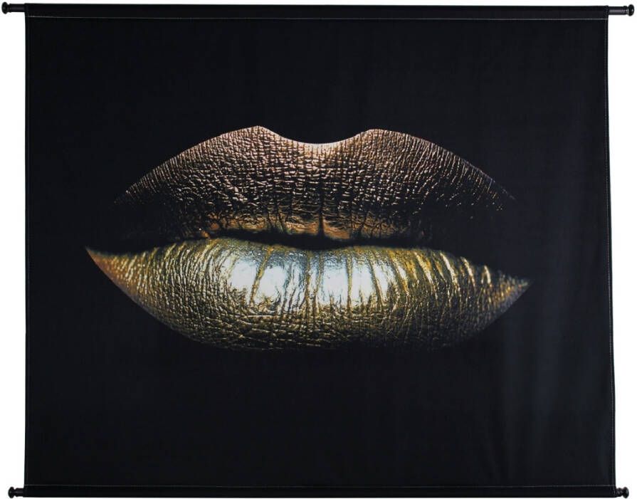 HD Collection Wandkleed Glamour Kiss Goud Fluweel