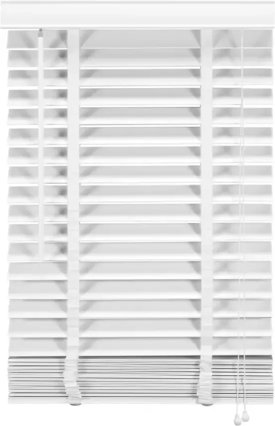 Woonexpress Jaloezie Hout Wit Hout 60x210x5cm (BxHxD)