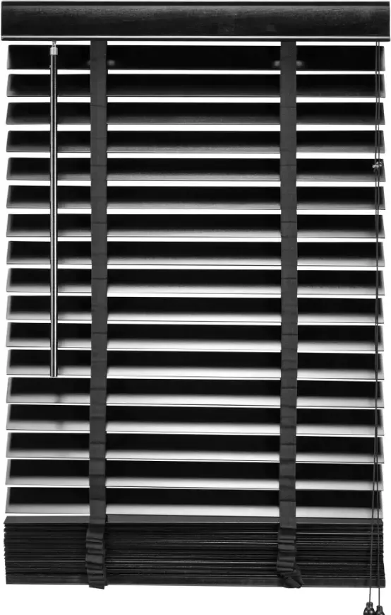 Woonexpress Jaloezie Hout Zwart Hout 80x210x5cm (BxHxD)