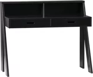WOOOD Connect Bureau Grenen Zwart 93x112x55