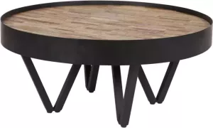 WOOOD Dax Bijzettafel Hout metaal Natural 34x74x74