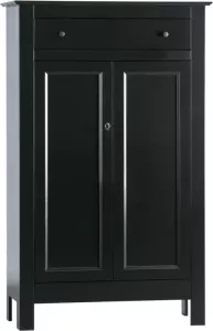WOOOD Eva Meidenkast Grenen Geborsteld Zwart 150x93x40
