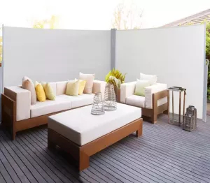 909 Outdoor Crème Dubbel Windscherm 170 x 300 cm