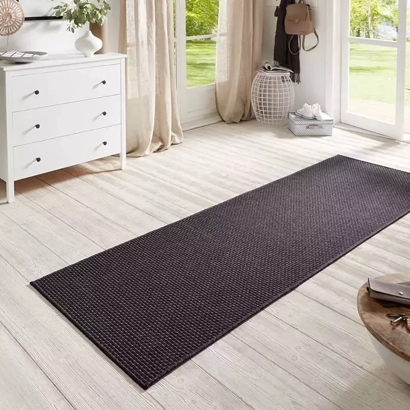 BT Carpet Loper sisal-look binnen & buiten Nature antraciet 80x350 cm