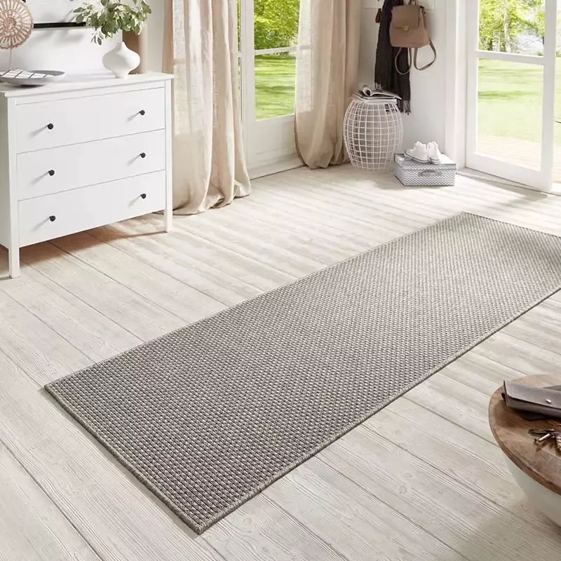 BT Carpet Loper sisal-look binnen & buiten Nature lichtgrijs 80x250 cm - Foto 1