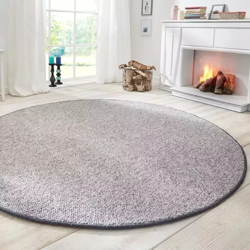 BT Carpet Rond vloerkleed Wol-optiek grijs 133 cm rond - Foto 2