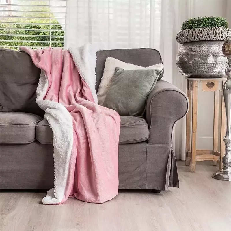 Grandstone Plaid Sherpa RosÃ©