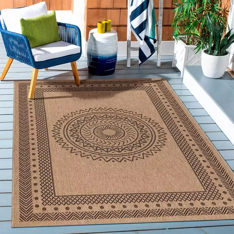Ayyildiz Vloerkleed Dhaka – Lichtbeige Beige – Laagpolig met Levendig Design – Voor Binnen en Buiten – 200x290 cm