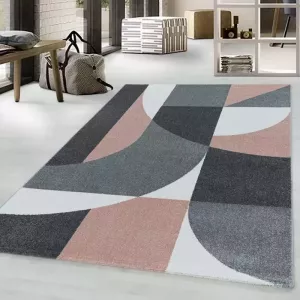 Adana Carpets Retro vloerkleed Stencil Forms Roze Grijs 240x340cm