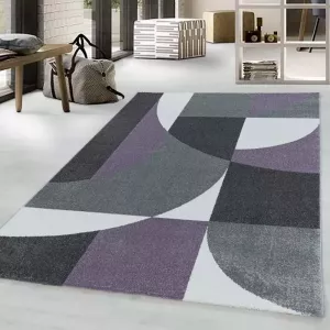 Adana Carpets Retro vloerkleed Stencil Forms Paars Grijs 240x340cm