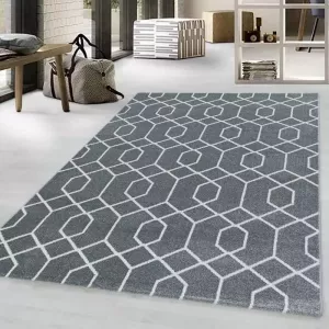 Adana Carpets Retro vloerkleed Stencil Pattern Grijs Wit 120x170cm