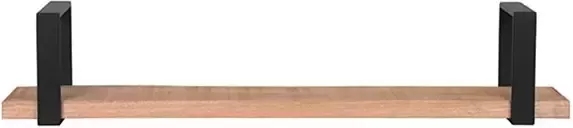 LABEL51 Wandplank Slam | XXL Rough Mangohout Zwart Metaal - Foto 4