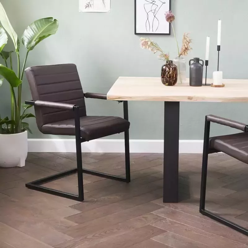 Lifa Living Set van 2 Eetkamerstoel Adelaide Bruin