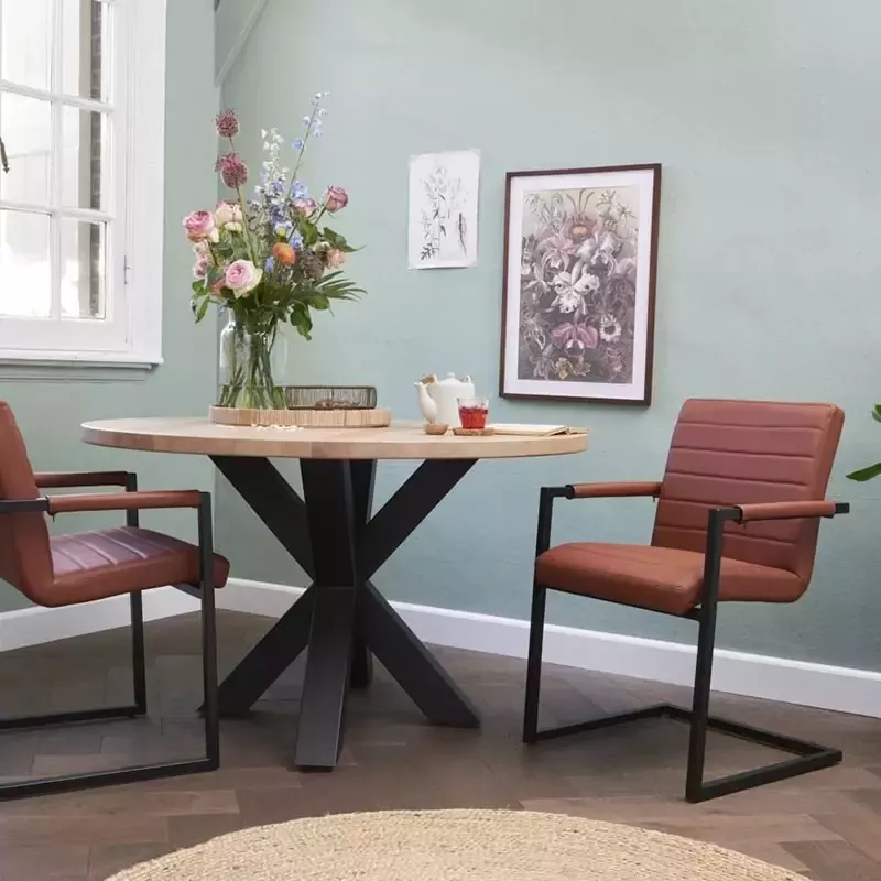 Lifa Living Set van 2 Eetkamerstoel Adelaide Cognac