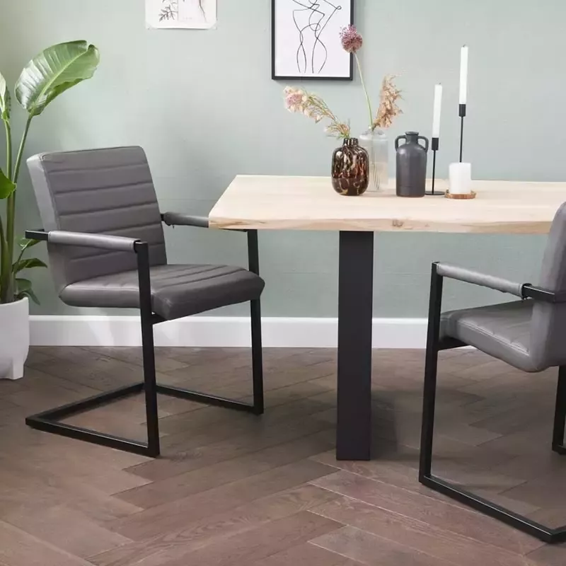 Lifa-Living Stoel Adelaide Set 2 Stoel Adelaide Set 2 Donkergrijs