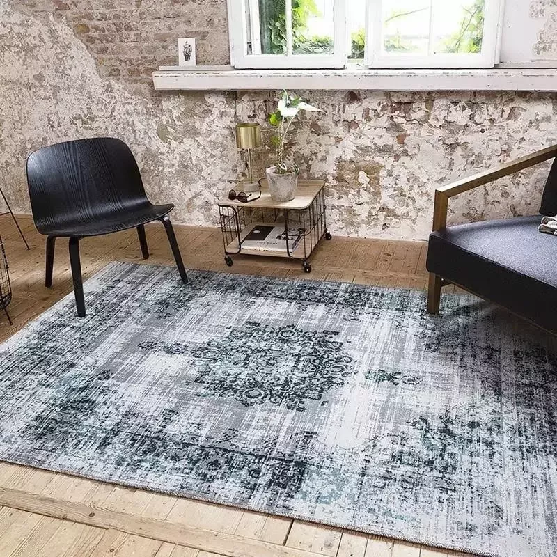 Lifa-Living Vintage Vloerkleed Donkergrijs en Blauw Oosters voor Woonkamer en Slaapkamer 160 x 230 cm - Foto 2