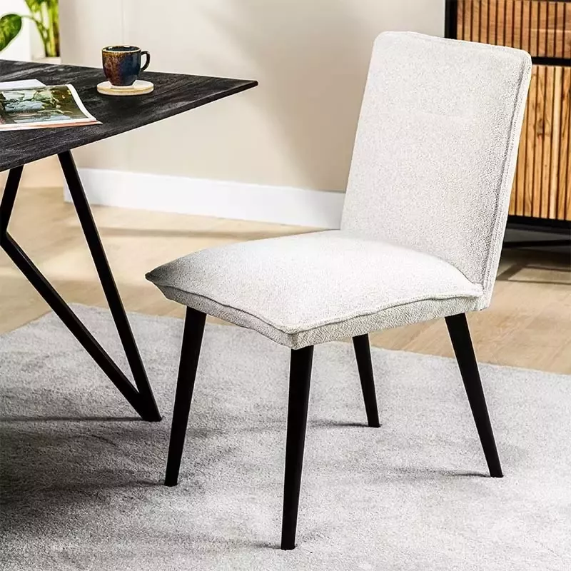 MAIA Set van 2 Eetkamerstoel Jill Crème