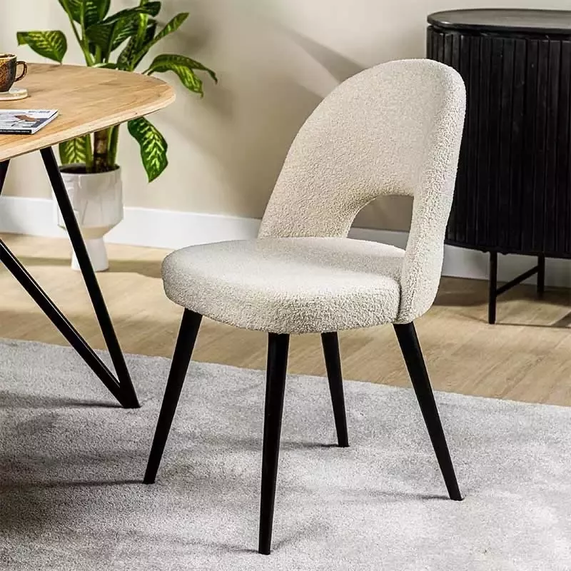 MAIA Set van 2 Eetkamerstoel Maya Crème