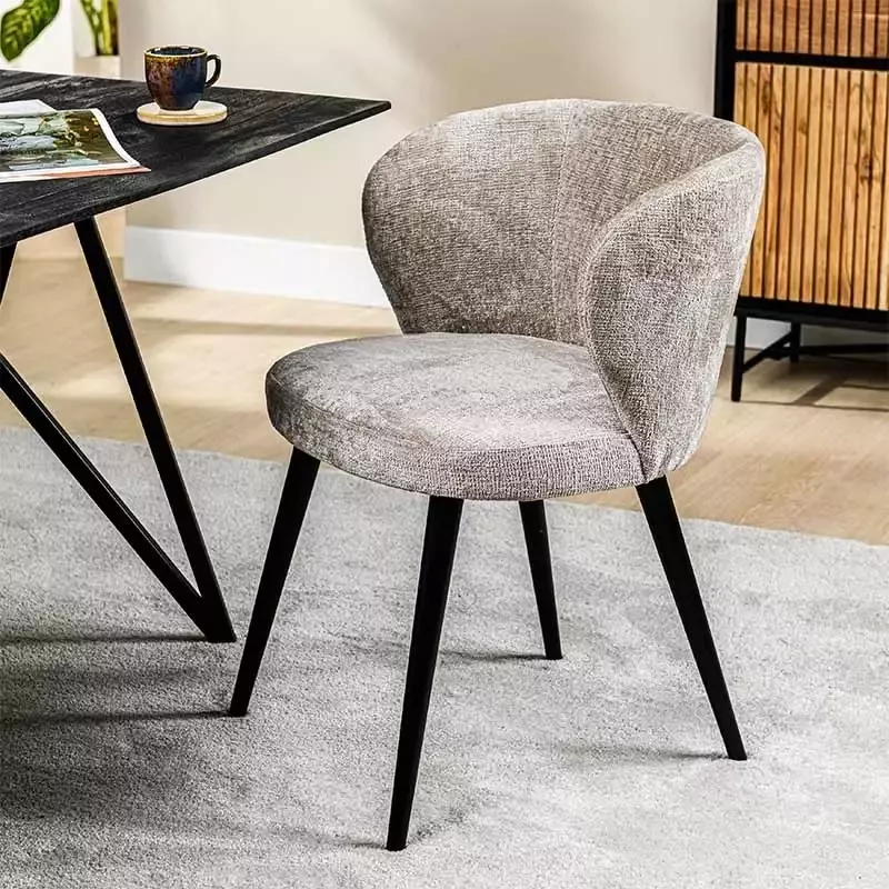 MAIA Set van 2 Eetkamerstoel Roman Champagne