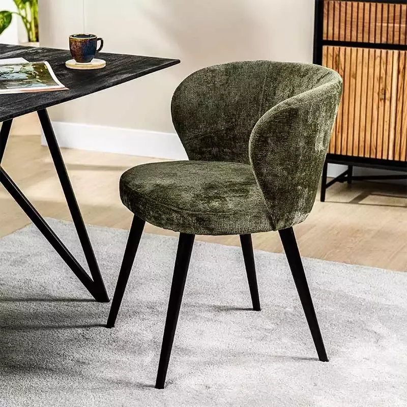 MAIA Set van 2 Eetkamerstoel Roman Groen