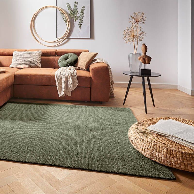 Mint rugs Effen vloerkleed Supersoft mosgroen 200x290 cm - Foto 1