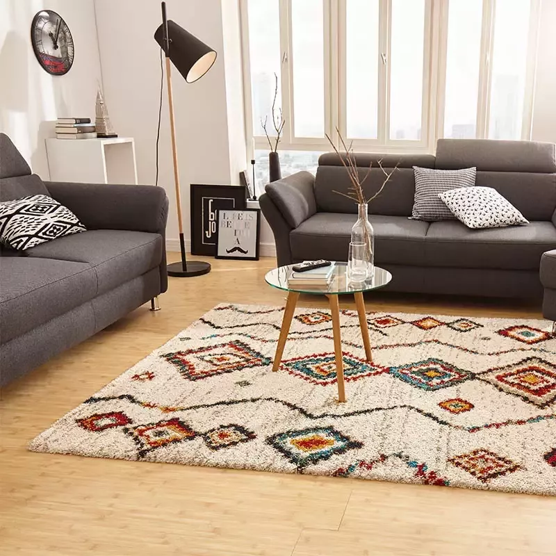 Mint rugs Bohemian vloerkleed Boho Geometric crème 160x230 cm