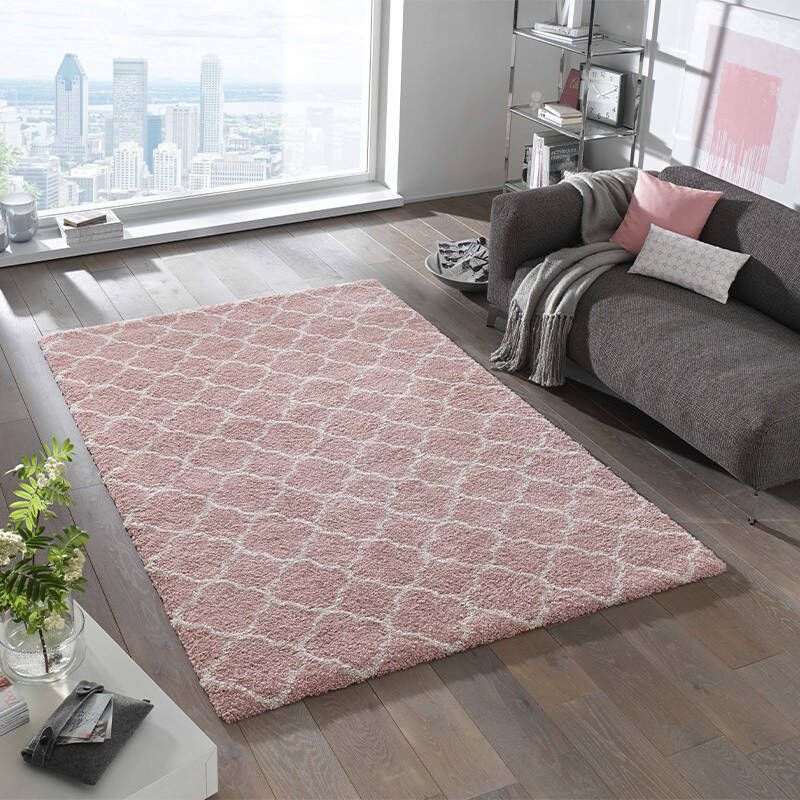 HANSE Home Hoogpolig vloerkleed Luna Geometrisch motief all-over design robuust gemakkelijk in onderhoud - Foto 3