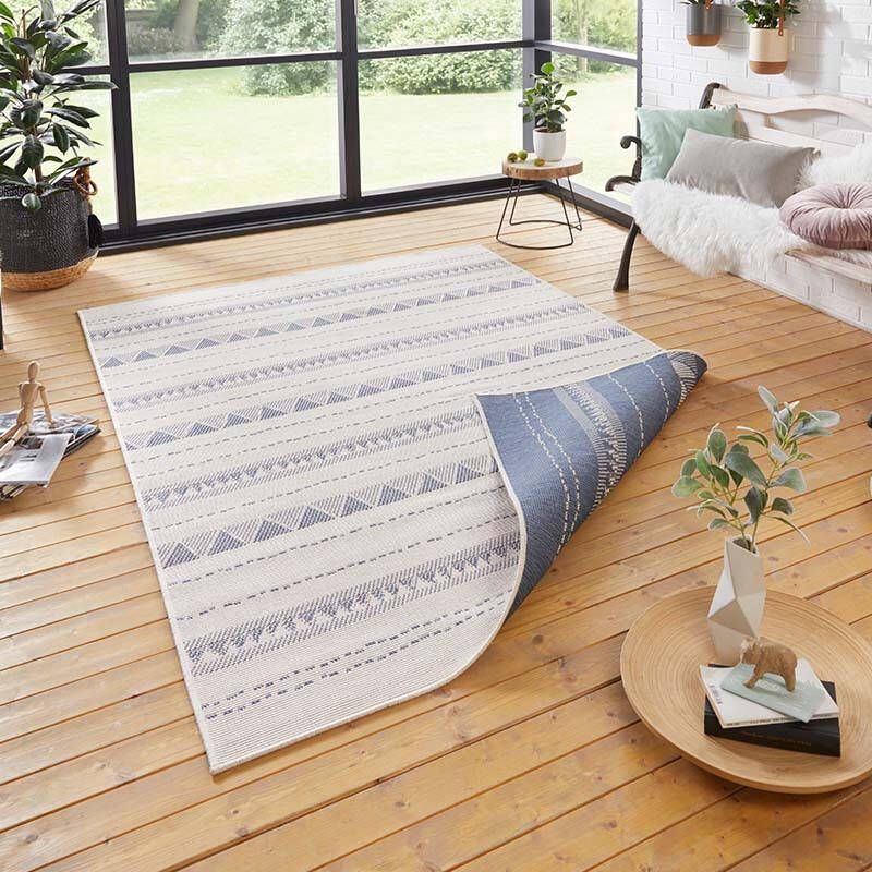 NORTHRUGS Vloerkleed Bahama's tweezijdig te gebruiken kleed Geschikt voor binnen en buiten weerbestendig balkon tuin woonkamer waterbestendig - Foto 2