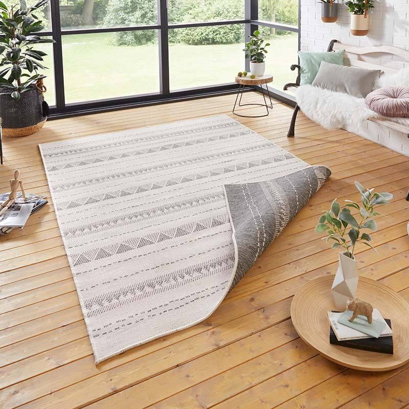 Northrugs Binnen & buiten vloerkleed Bahama's grijs crème 160x230 cm - Foto 2