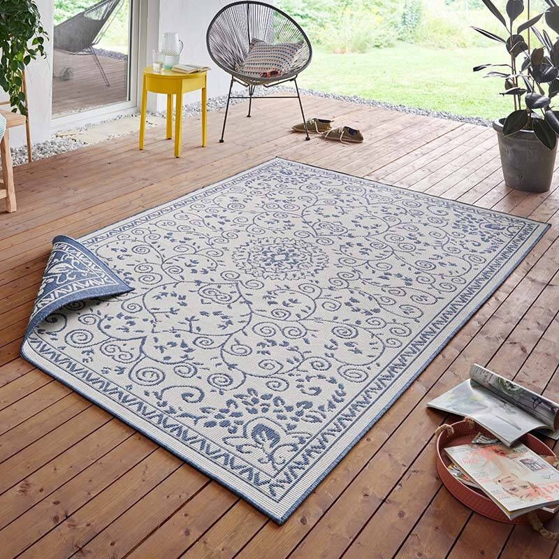 NORTHRUGS Twin Supreme Dubbelzijdig vloerkleed Versailles Blauw Crème - Foto 3