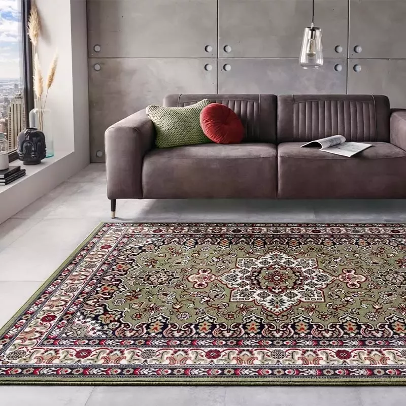 Nouristan Perzisch tapijt Parun Täbriz groen 120x170 cm - Foto 1