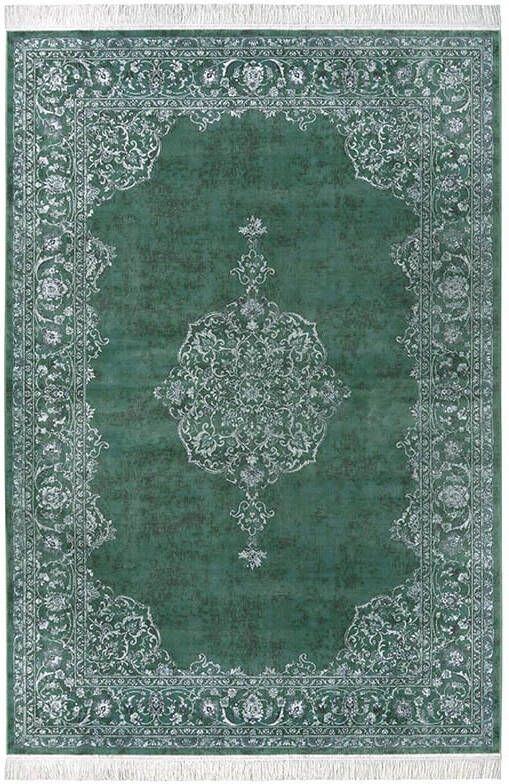 Nouristan Vintage vloerkleed velours Medaillon groen 195x300 cm - Foto 2