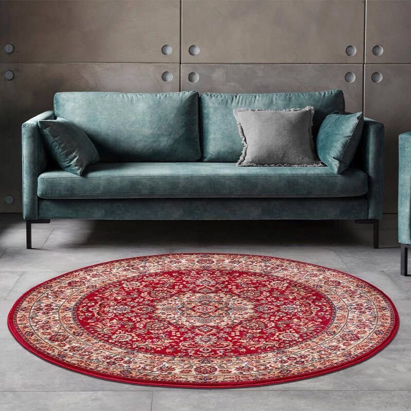Nouristan Rond perzisch tapijt Zahra rood 160 cm rond
