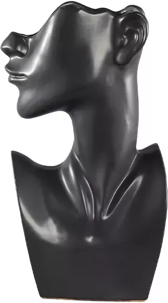 PTMD Jolie Bloempot 28 5 x 13 x 50 5 cm Keramiek Zwart - Foto 1