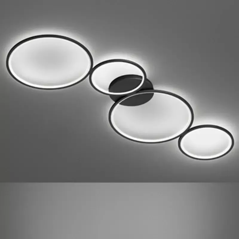 Reality Plafondlamp Rondo Metaal Zwart Mat - Foto 1
