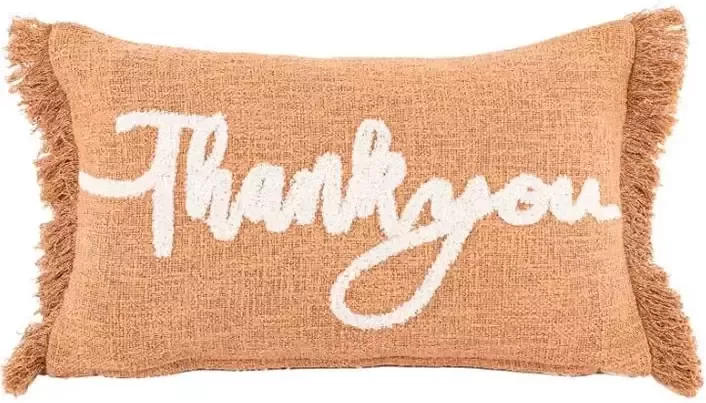 Tiseco Home Studio Lendekussen Cotton Slub Oranje