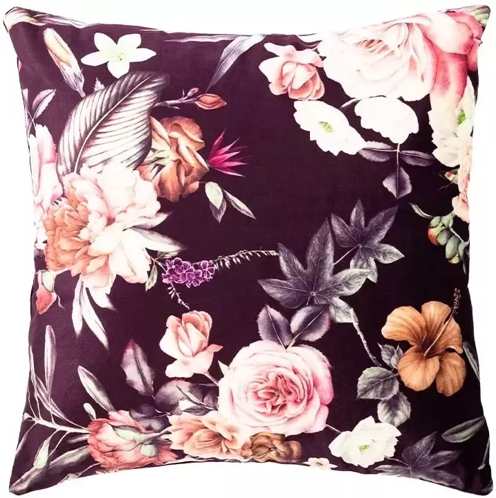 Tiseco Home Studio Sierkussen Ambiance Print Floral Pomegranate