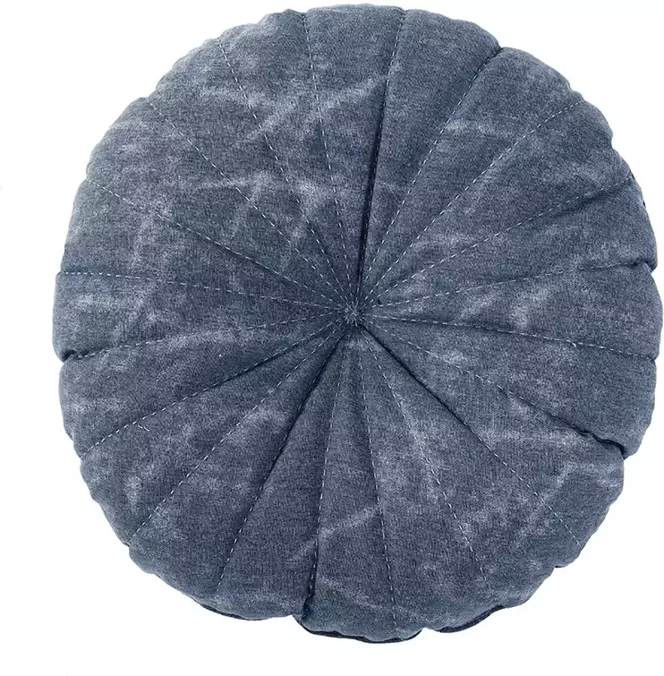 Tiseco Home Studio Sierkussen Chester Rond Blauw
