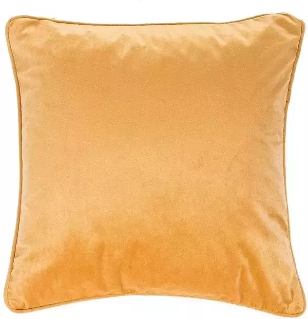 Tiseco Home Studio Sierkussen Velvet Groot Okergeel