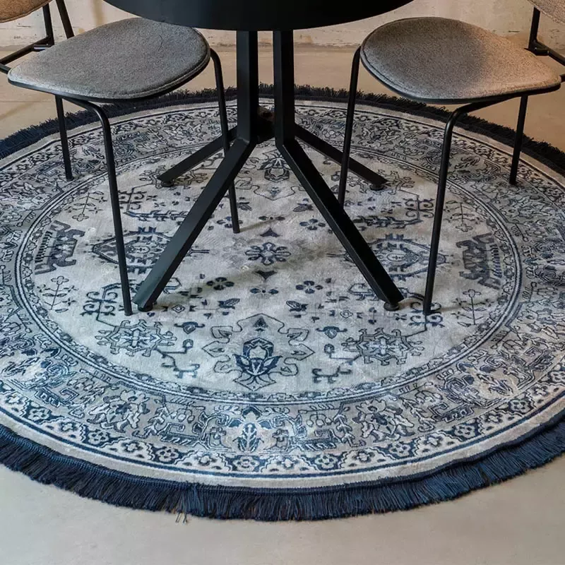 Blanq Feliz Lifestyle Vloerkleed Reza Round Blue Grey 160cm - Foto 2