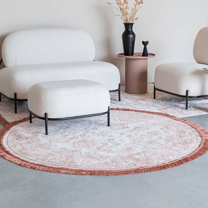 Blanq Feliz Lifestyle Vloerkleed Reza Round Pink Grey 160cm - Foto 2