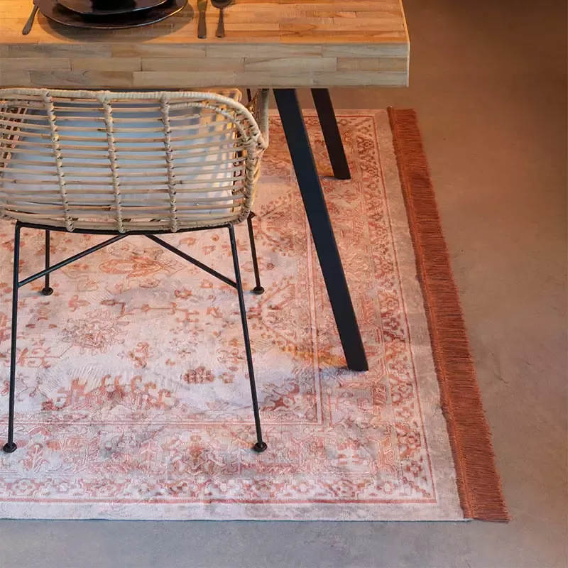 Feliz Lifestyle Reza Vloerkleed 160x230 cm Vintage Perzisch Oosters Motief Roze Grijs