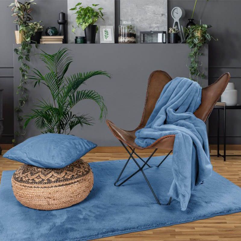 Lalee Heaven Vloerkleed Hoogpolig Silk look- 160X230 Blauw