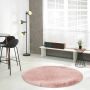 Feminine Lalee Heaven ronde Vloerkleed Tapijt – Karpet Hoogpolig Superzacht Fluffy Shiny- Silk look- rabbit- ROND 160x160 cm roze pink - Thumbnail 2