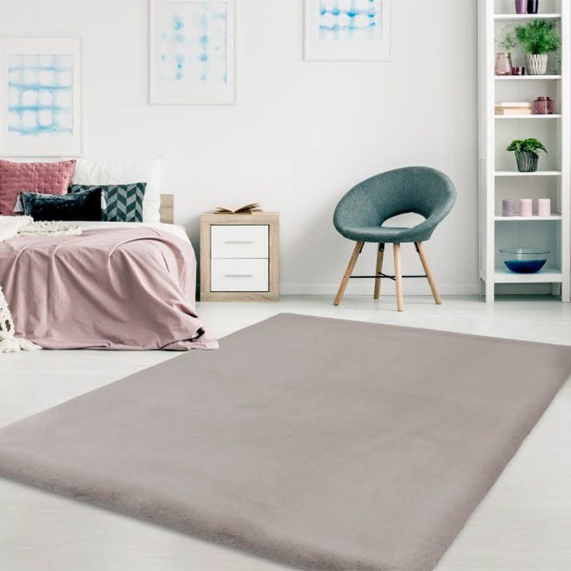 Lalee Heaven Vloerkleed – Vloer kleed Tapijt – Karpet Hoogpolig – Super zacht Fluffy – Shiny Silk look 120x170 Taupe - Foto 2