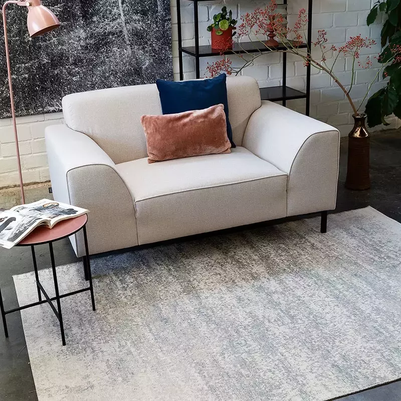 Jackie And The Fish Flemish Sky Tranquility Vloerkleed 170x240 Rechthoek Laagpolig Tapijt Modern Beige Blauw Grijs