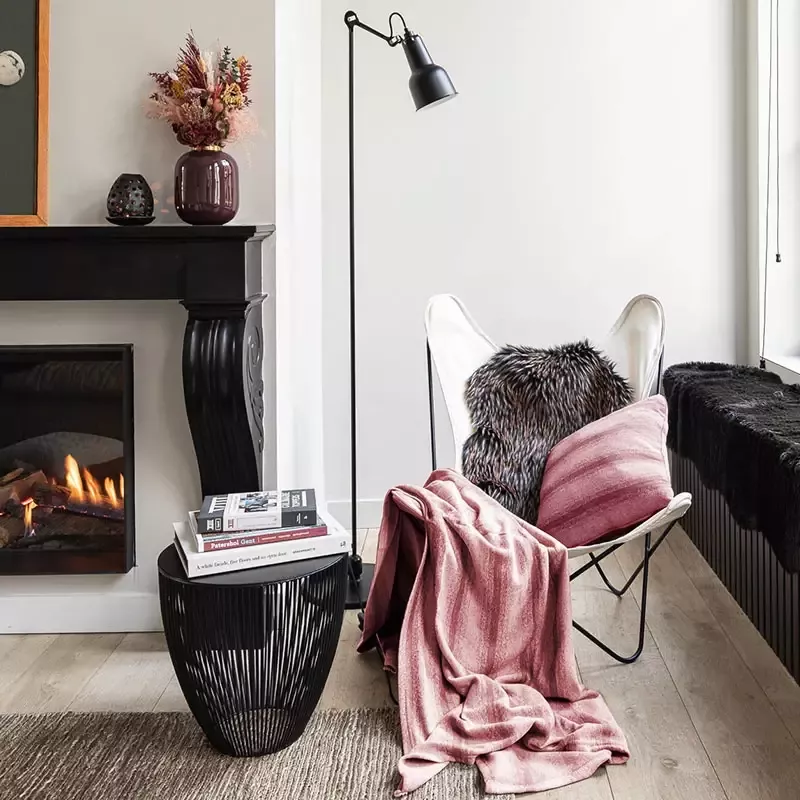 Tiseco Home Studio Plaid + 2 Sierkussens Rood